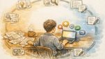 ブロガー AI ツール 必須5選を活用し執筆プロセスを進めるデスク周りの様子