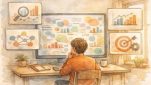 Ahrefs 使い方に初めて触れて戸惑う大人が指標やツールを整理して理解しようとする様子
