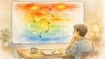 ヒートマップ ツール 活用でWebページ上のユーザー行動を俯瞰する手描きイラスト
