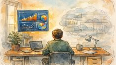 マーケター AI 分析 手法への違和感と前提条件を見つめ直すデスクワークシーン