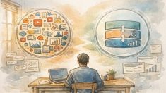 SEO Writer 360 を選ぶべき理由を検討し、汎用ツールと専門SEOツールの違いを整理する構図