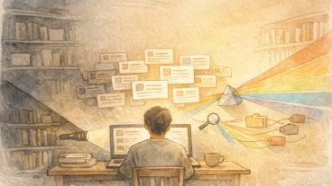 WordPress 検索機能 強化の前提としてデフォルト検索の特徴を整理するイラスト