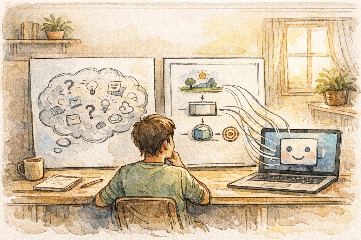 AI の回答が一般論すぎる 対策として前提条件を整理し質問を具体化する様子