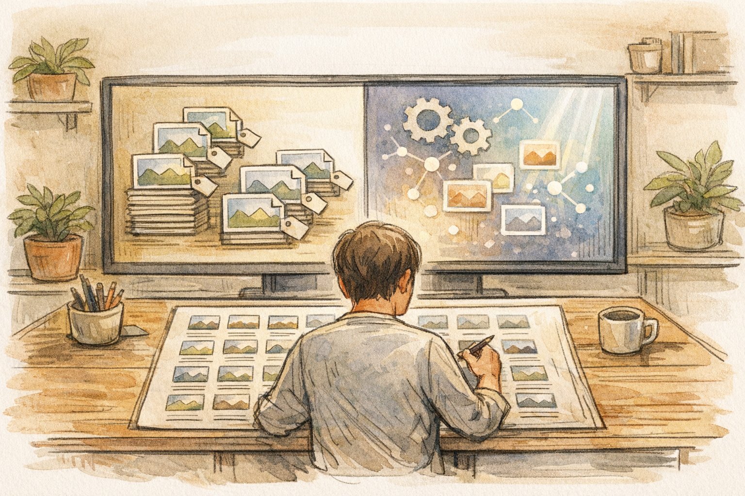 WordPress 画像 代替テキスト 一括設定を自動化しつつ、人の目で確認する作業イメージ