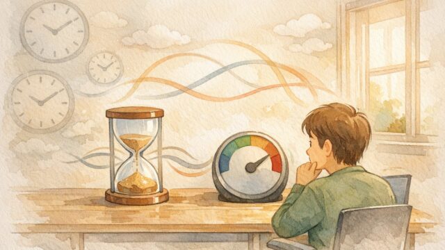 GPT-4 制限 回数 リセット時間を俯瞰し整理する、机上で落ち着いて考えるビジネスパーソン