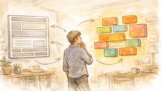 WP ブロックテーマ おすすめを比較検討する人がレイアウトの違いに迷う様子