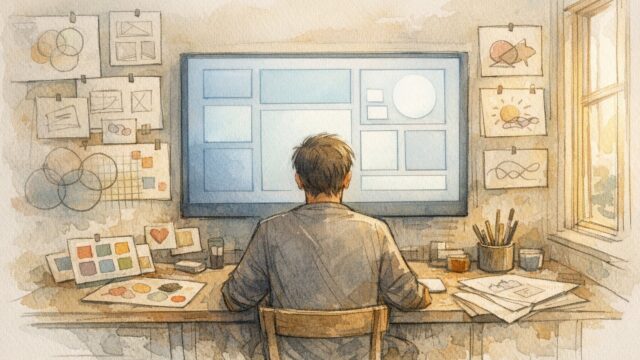 AIデザインツールと手描き表現の対比に悩むデザイナー AI 共存術