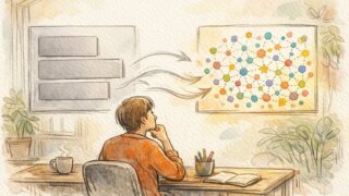 ユニバーサルからイベント中心へと変化したGoogleアナリティクス4（GA4） 使い方の概念を考えるイラスト