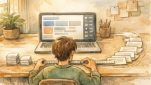 WordPress 抜粋の文字数 変更で短い要約と長い要約を調整する作業机の様子