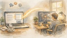 WordPress 目次をサイドバーに追従させる実装パターンを比較するデスクワークシーン