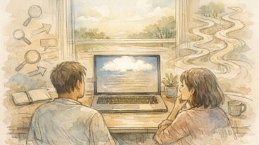 2024年の検索環境の変化を見つめるワークスペースと画面、SEO 意味ない 2024