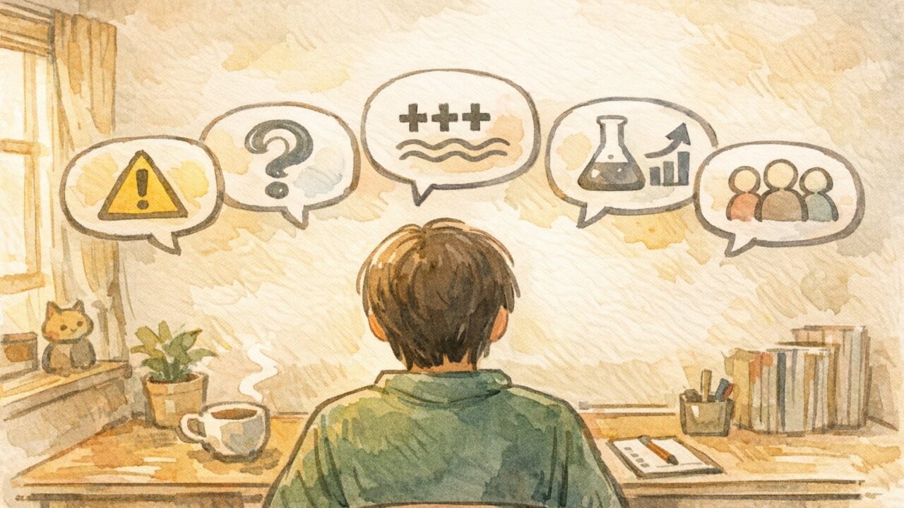 2ch風タイトルの基本パターンを選ぶ大人の後ろ姿, 記事のタイトル 2ch風