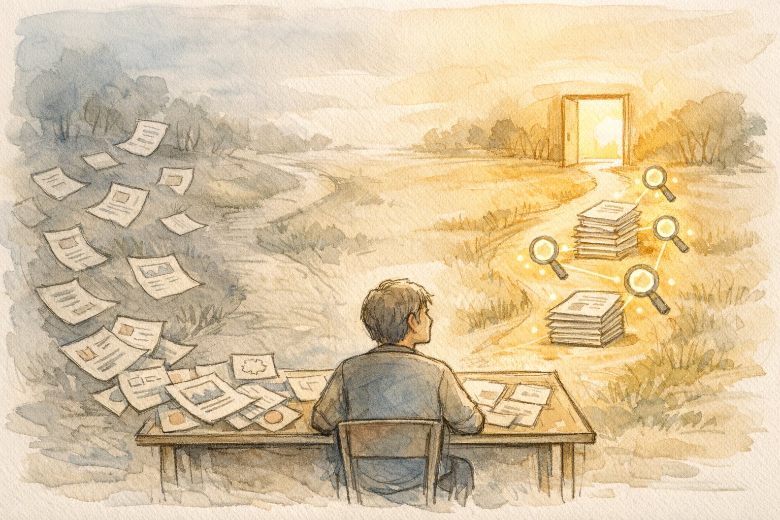 100記事 書いても稼げない原因を見直し、散漫な執筆から読者ニーズに沿う記事へ進む様子