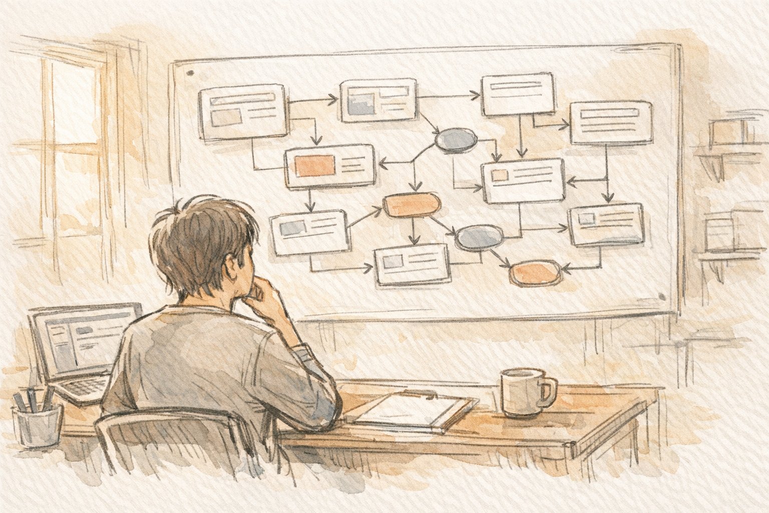 Dify 使い方 初心者向けに、最初に構造を観察しながら落ち着いてアプリ設計を学ぶ様子