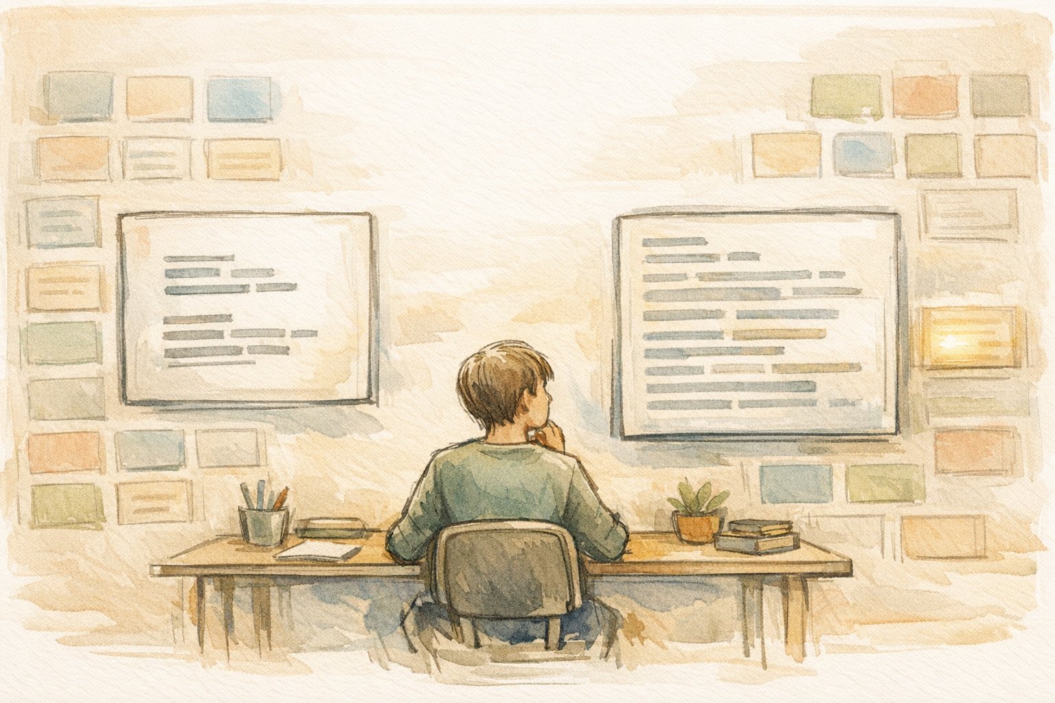 WordPress 抜粋の文字数 変更による一覧と検索結果表示のバランスを比較する作業シーン