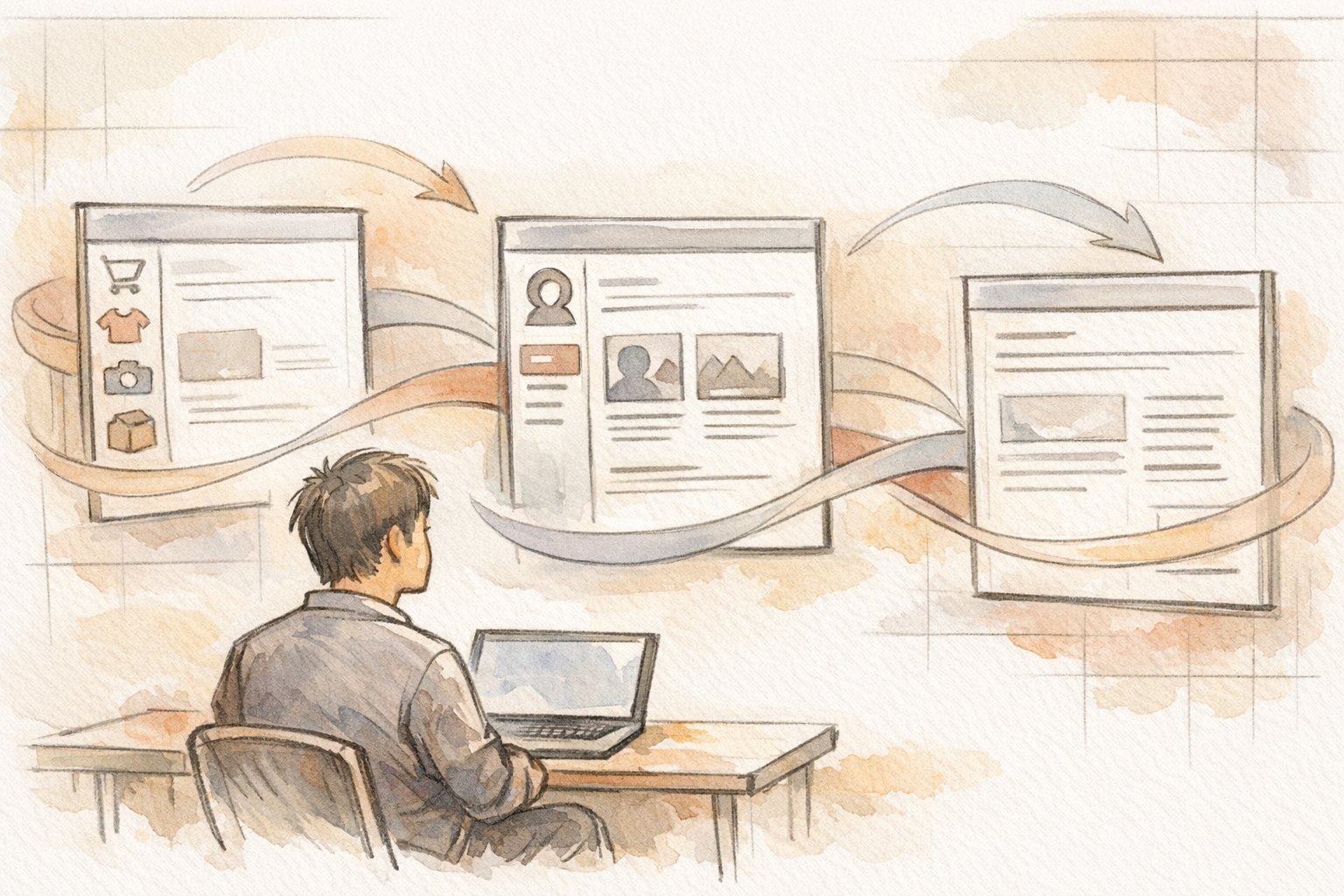 WP ウィジェット ページごとに切り替え、異なるサイドバー構成で訪問者を導く情報設計イメージ