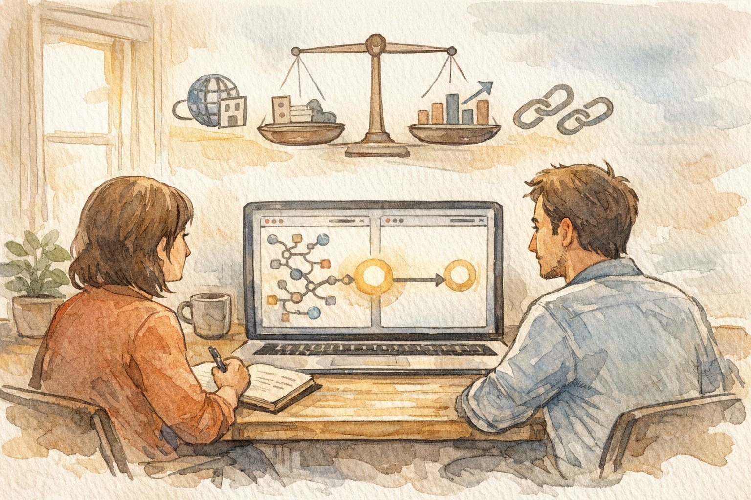WordPress 短縮URL 作成でブランドと計測を両立する、自前ドメイン設計を示すイラスト
