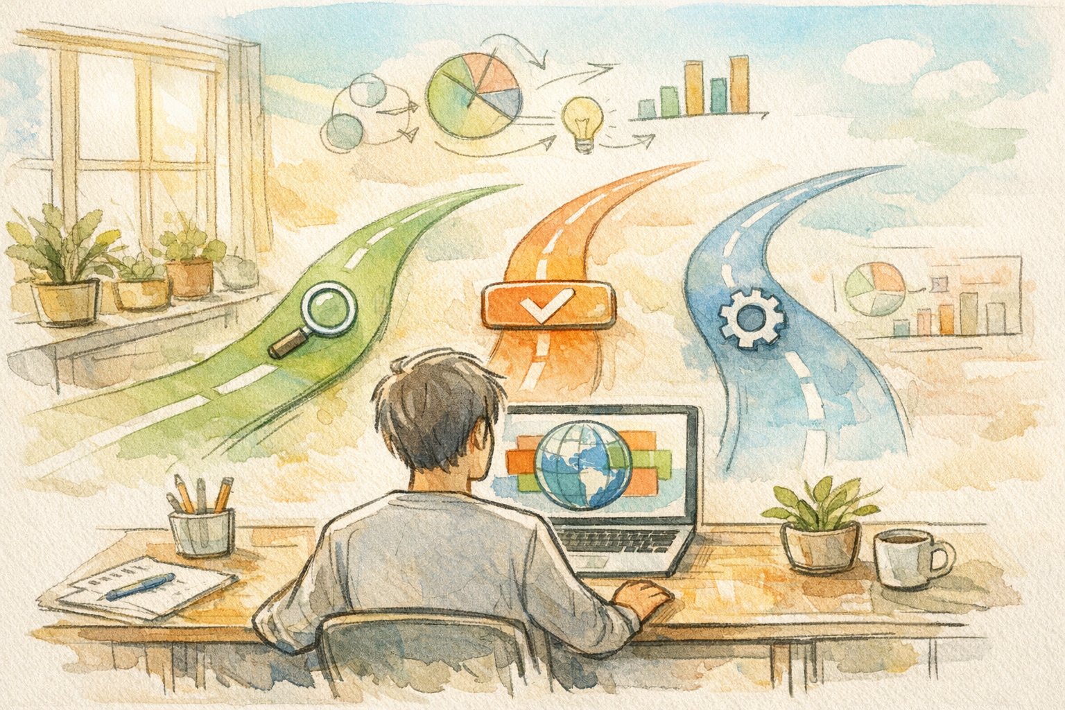 WordPress 多言語化 プラグイン選定でSEO・CV・運用保守の優先度を比較検討する様子