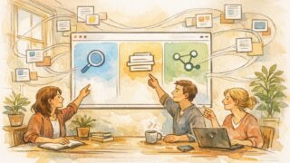 Perplexity Pages 使い方の全体像を示すワークスペースで検索・要約・共有を整理する様子