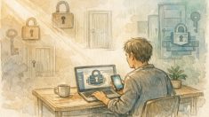 WordPress 二段階認証 導入で脆弱な単一ロックから多層的なデジタル防御へ移行する様子