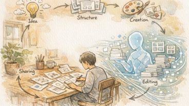 AI が 変える 創作活動 の あり方、手描きイラストで人とAIが協働する創作プロセス
