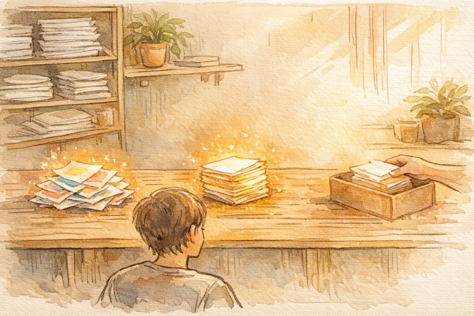 トレンド記事 寿命を見極め、更新・統合・整理していく様子を描いた手描きイラスト