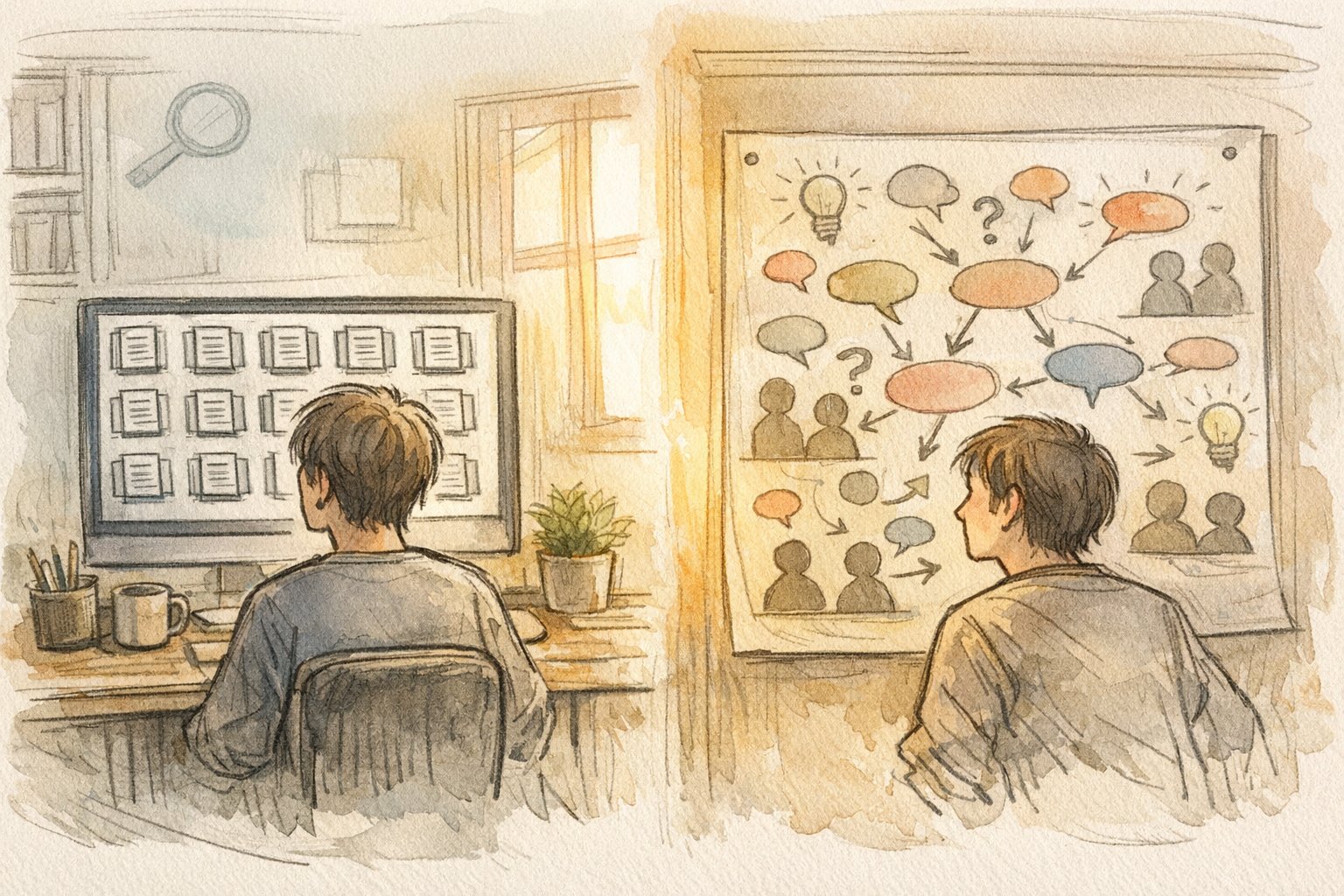 記事 構成案 自動作成 ツールと読者ニーズのズレを俯瞰するデスクワークシーン