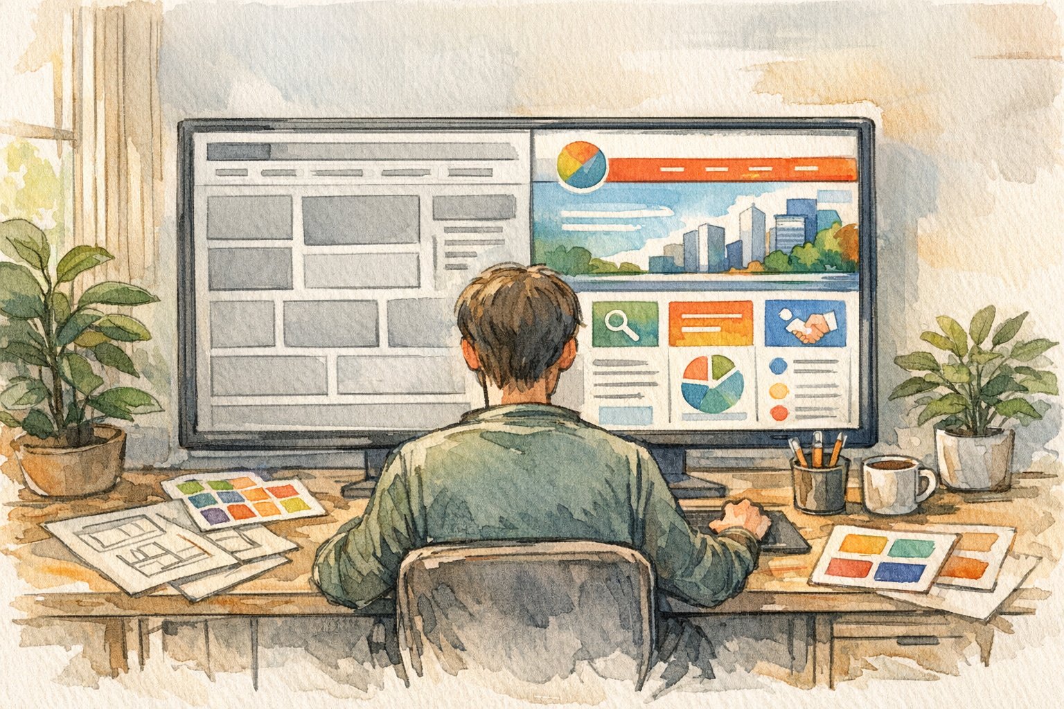 WordPress 法人サイト 制作 テンプレートとブランド表現のバランスを考えるデザインシーン