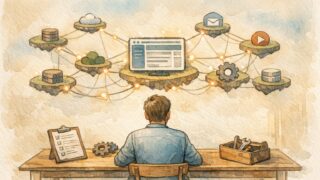 WordPress Webhook 連携の前提条件を整理し、接続の脆さや代替手段を俯瞰する設計イメージ