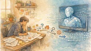 AIに負けない ライターがAIと協働しながら戦略的思考を深める様子