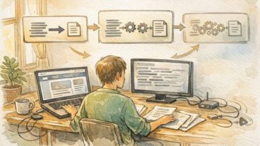 AI 執筆 記事の WordPress への流し込み方を整理した作業デスクと手動から自動までのワークフロー構成
