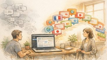 WordPress 多言語翻訳 AI プラグインで不自然な翻訳から滑らかな多言語サイトへ移行する様子