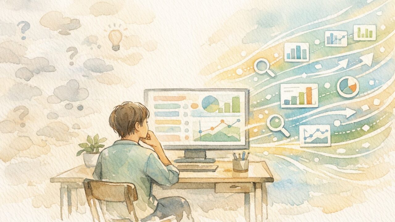 SEOツール導入メリットで、勘と経験からデータドリブンに変化する様子を可視化