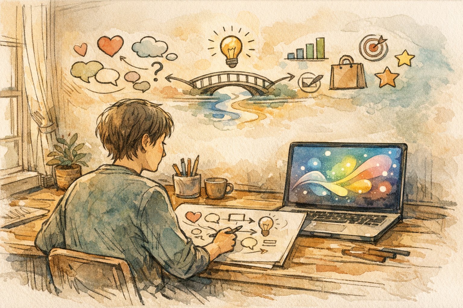マーケティング思考でAI ライティング デメリット 補う、人の洞察とAI表現が協働する創作シーン