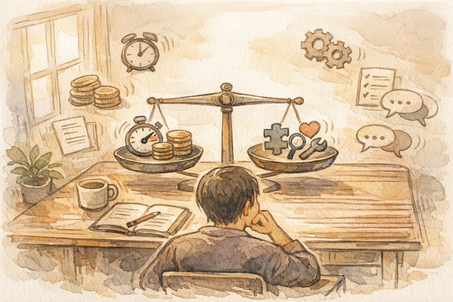 記事 量産 ツール 比較の基準を検討する人, 速度やコストと潜在要素を天秤で整理