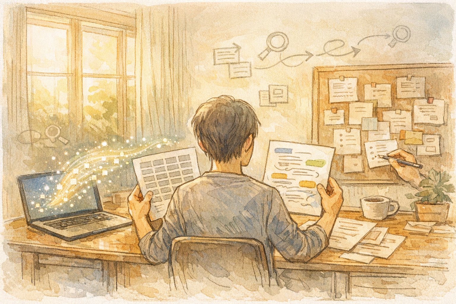 AI時代のSEO ライティング 講座で人がAI文章を添削し読者視点で整える様子